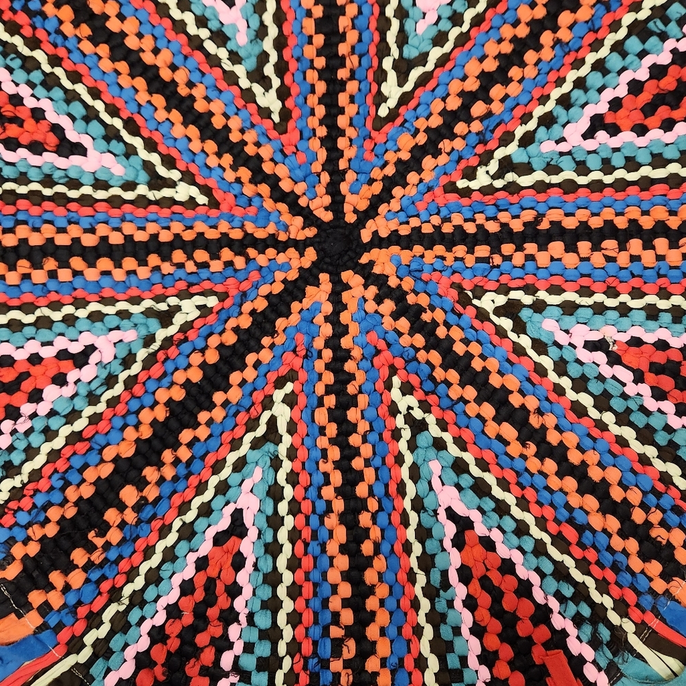 Cottagecore Handmade Round Rug - Picture 2 of 4